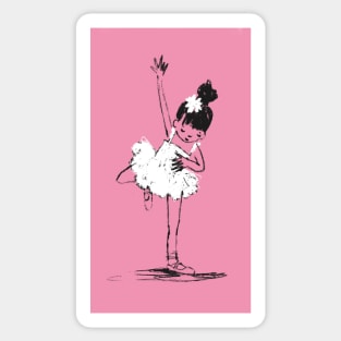 Young Ballerina in Pink Sticker